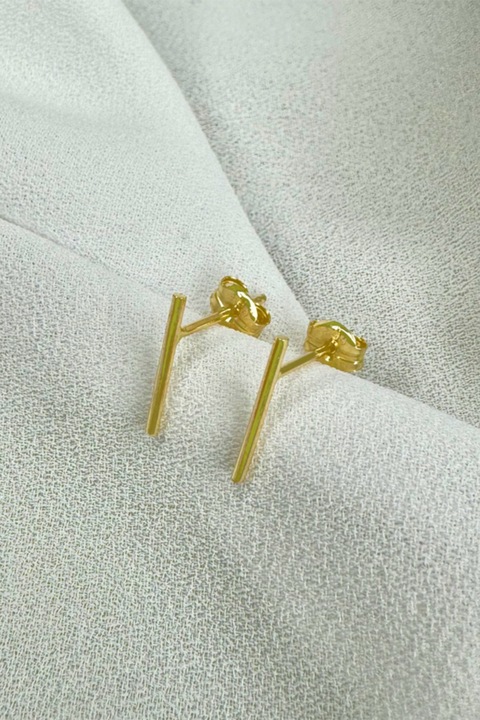 DIVA PEARLS, Cercei din aur de 14K Lini, Auriu