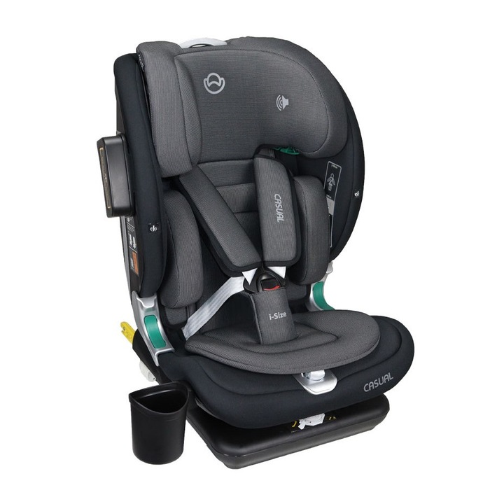 Столче за кола i-size Casual Goldfix Plus, 76 - 150 см, 9 - 36 кг, Черен, Bluetooth тонколонка