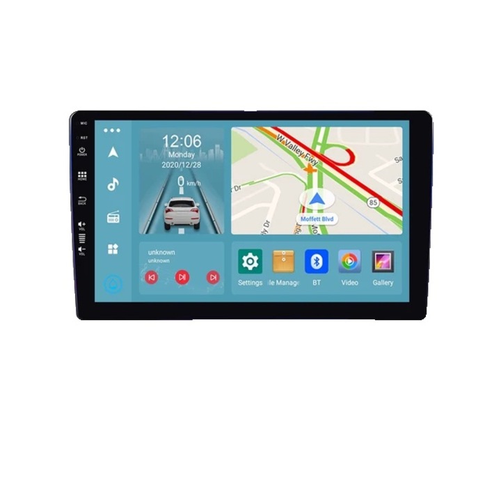 Мултимедийна система за автомобил, екран 9", Android 12.0, 8 ядра, 8 GB RAM, 256 GB памет, Carplay Wireless, Android Auto, Bluetooth 5.0, Dual USB, GPS навигация, IPS екран.