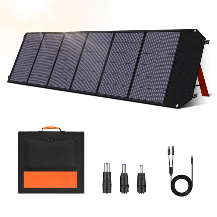 Panou solar pliabil CTOLITY, 200W, eficienta 22%, 45.5x270.2cm