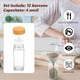 Set de 24 de Recipiente pentru Condimente, Capacitate 120ml, Sticla/Bambus, Include etichete, palnii, marker, perie, Transparent