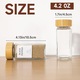 Set de 24 de Recipiente pentru Condimente, Capacitate 120ml, Sticla/Bambus, Include etichete, palnii, marker, perie, Transparent