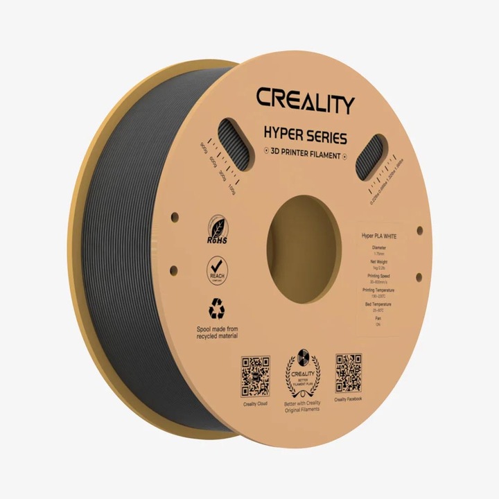 Нишка за 3D принтер Creality Hyper PLA, Черен