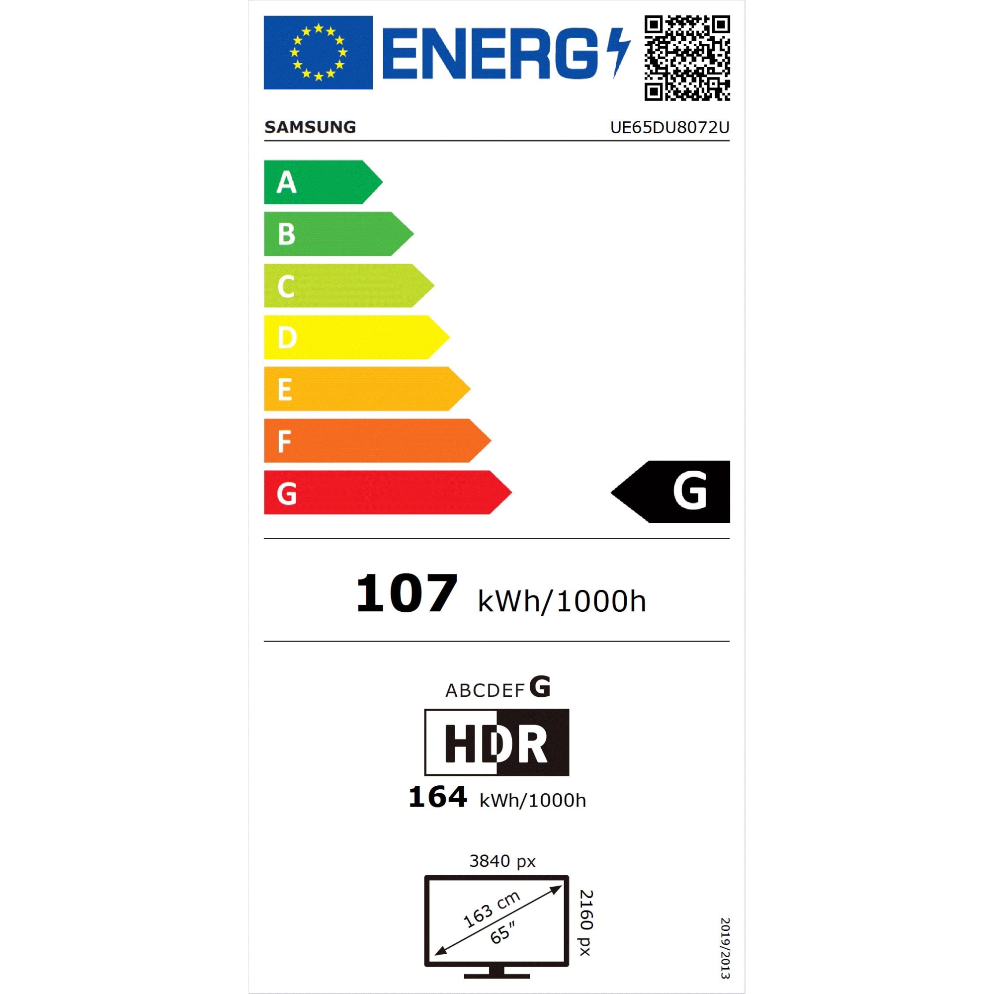 Televizor Samsung LED 65DU8072, 163 cm, Smart, 4K Ultra HD, Clasa G