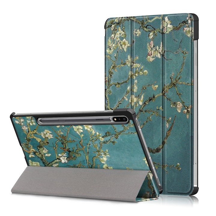 Husa de protectie premium Natty Pell, Compatibila cu Samsung Galaxy TAB S7 (SM-T870/SM-T875) - Blossom