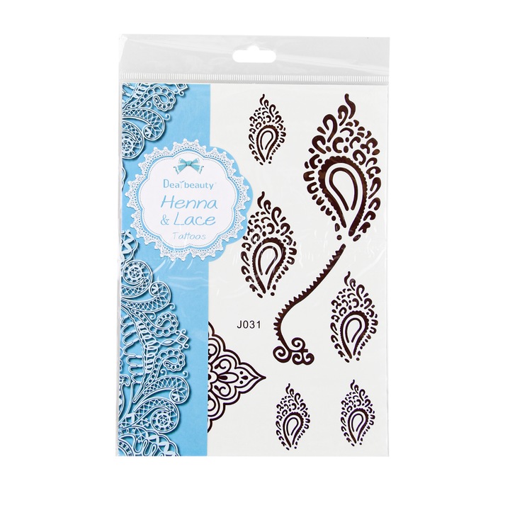 Tatuaj pentru piele, Global Fashion, Metal Tatto Stickers J031