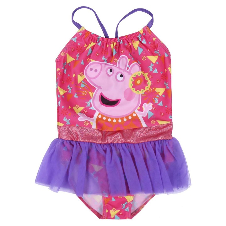 Детски бански, Peppa Pig Smile, Многоцветен, Лилав/Розово