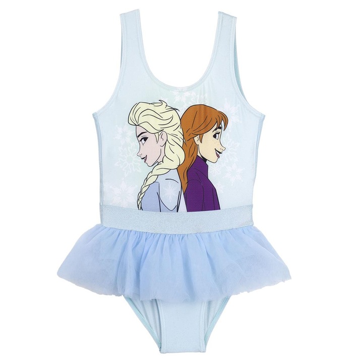 Costum baie pentru fetite Frozen 2, Albastru deschis