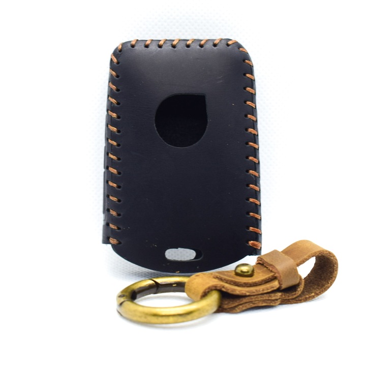 Husa cheie din piele naturala AUTOTOB®, Volvo, negru