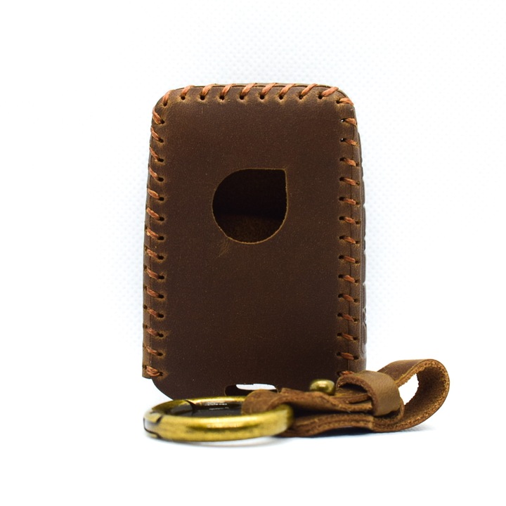 Husa cheie din piele naturala AUTOTOB®, Volvo, maro