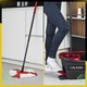 Set 4 rezerve Easy Wring Turbo Vileda, pentru mop rotativ, 2in1, GALAXIA®, Alb/Rosu
