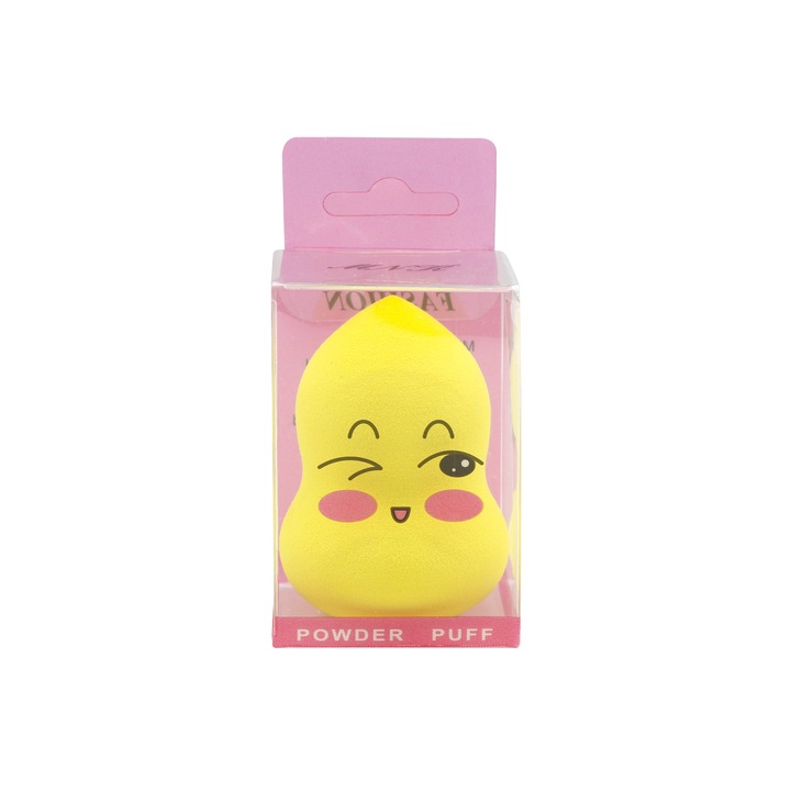 Sminkes szivacs alapozóhoz, sárga