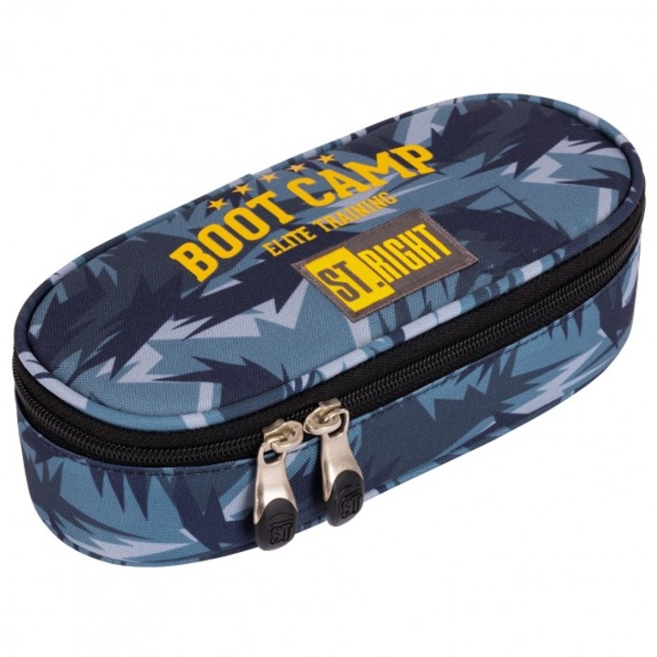 Penar borseta 1 compartiment, 1 extensie, oval, Majewski, Colectia Boot Camp 2024, PC-01, 20.5x9.5x5 cm