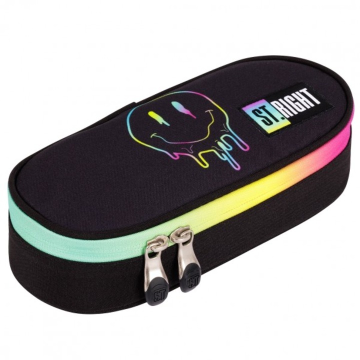 Твърда несесер, St.Right, с вътрешно капаче, колекция - Smiley Face PC01 23x9,5x6cm