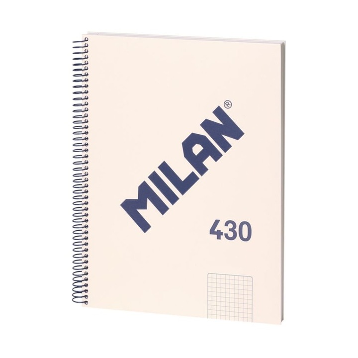 Caiet MILAN A4 80 file matematica spira bej