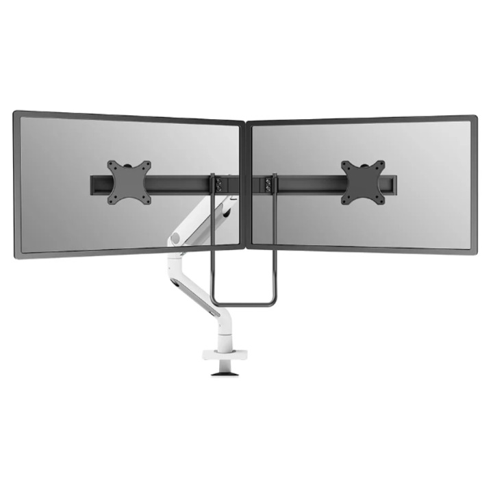 Suport 2 monitoare Neomounts DS75S-950WH2, 17"-27", 16 kg, VESA 75x75, 100x100 Alb/Negru