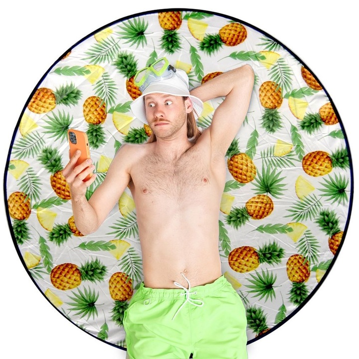Strandszőnyeg, ProBeach, 138 cm, Összecsukható, Poliészter, Többszínű
