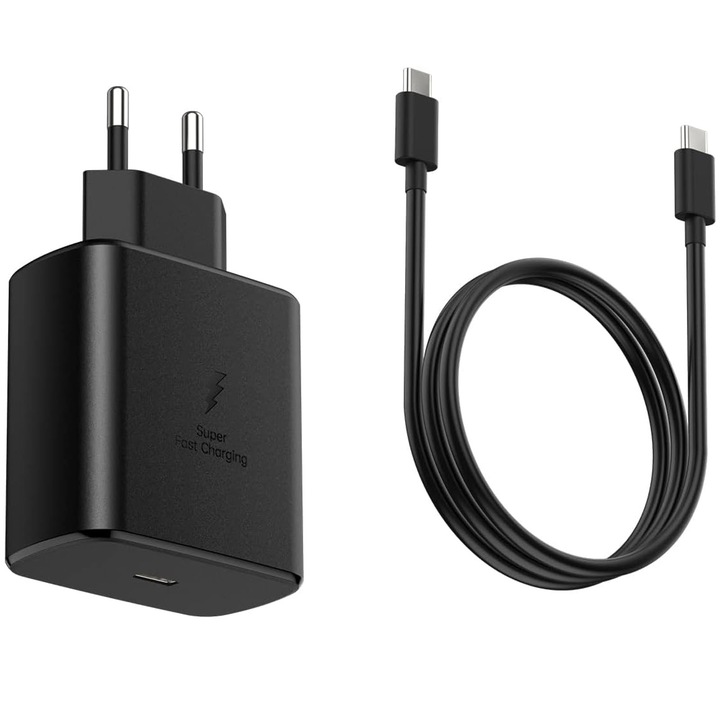 C típusú szupergyors töltő, Hggzeg, 45 W, kábel 2 m, PDO/PSD kimenet, beépített intelligens chipek, hővédelem, Samsung, HuaWei, Xiaomi, Oppo, 30*67*50 mm, fekete