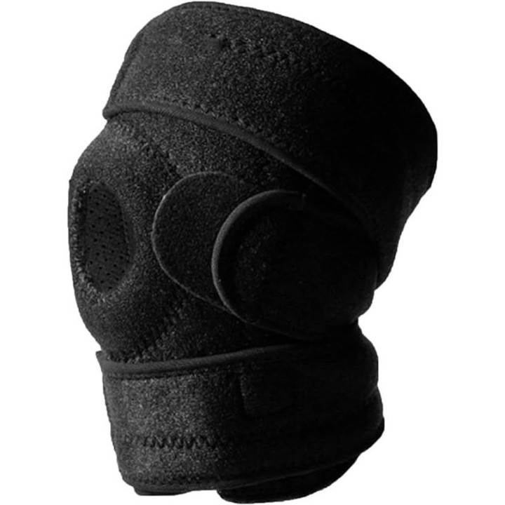 Genunchiera Ajustabila Antiderapanta, Protectie Menisc, Respirabila, Negru