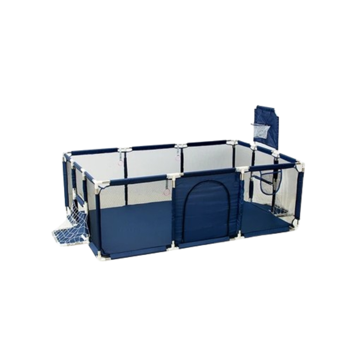 Tarc de joaca cu poarta de fotbal, multifunctional, albastru, 56x156x66.5cm