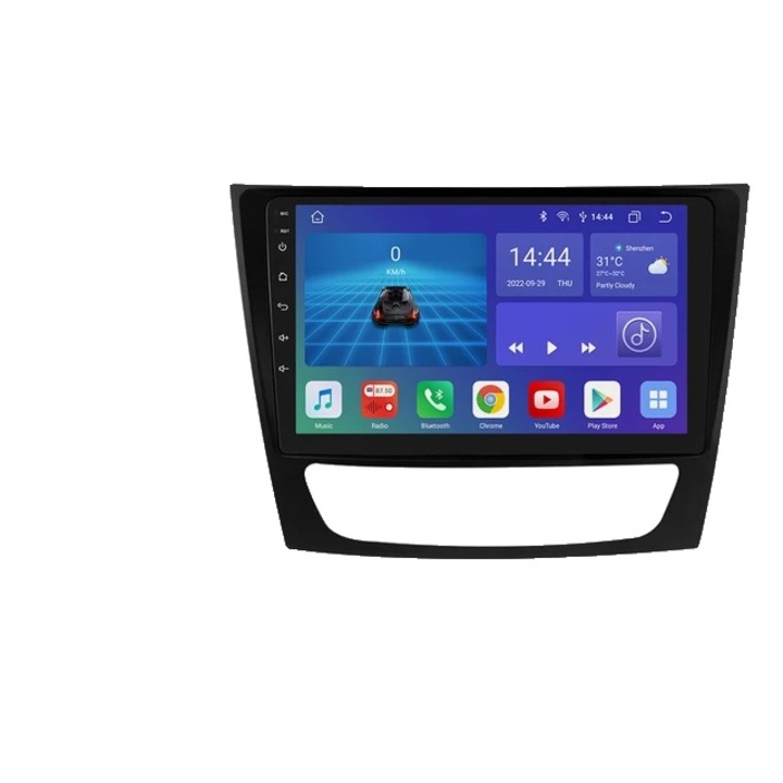 Мултимедиен плейър за кола, Android, GPS Multimedia Navi, CarPlay, Черен