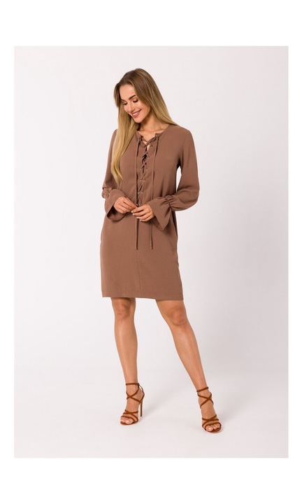 Rochie dama, Poliester, M, Negruzz, Ciocolata