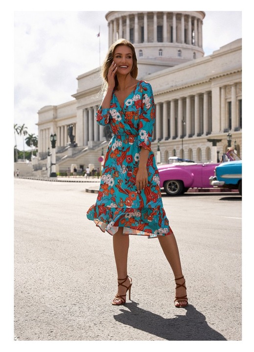 Rochie midi cu decolteu plic - model 3, S