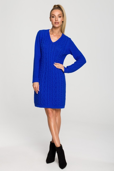 Дамска рокля, Акрил, Размер М, Синя