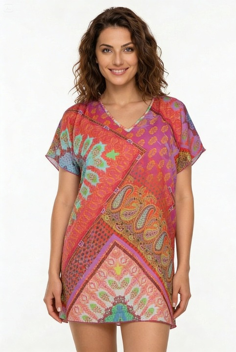 Pareo de plaja, Aker, marime universala, multicolor