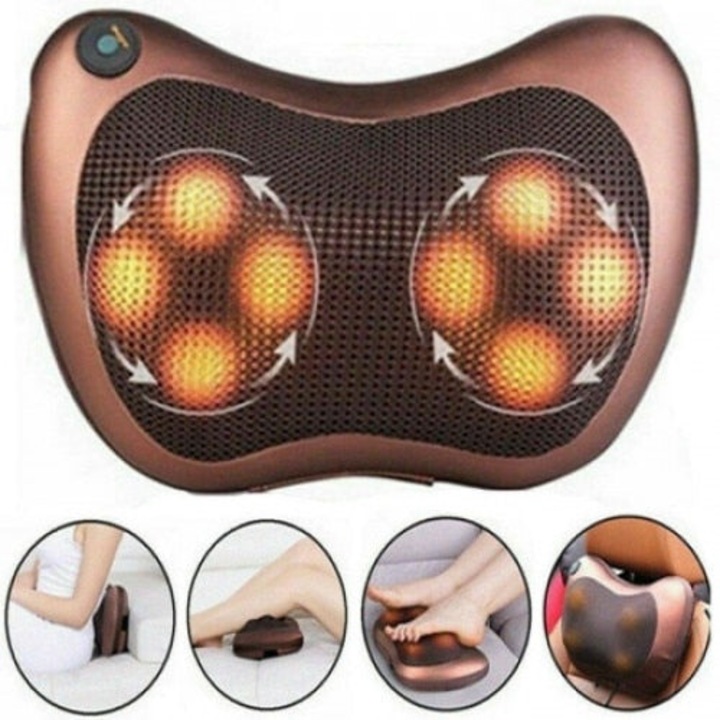 Masaj tip perna electrica cervical/lombar, utilizare acasa sau in masina