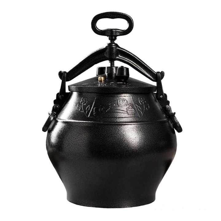 Ceaun de aluminiu sub presiune Afgan 9 L, Negru