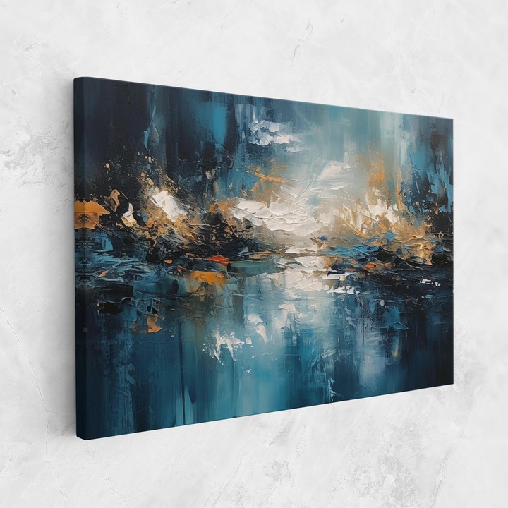 Tablou Canvas, 50x70 cm, Dormitor si Living, Abstracte, Arta Abstracta, Abstract Blue Art