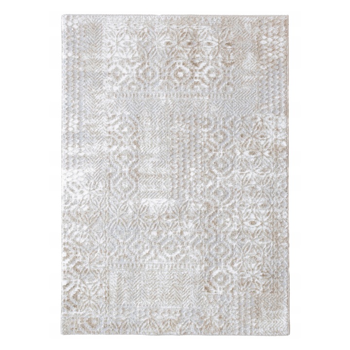 Covor modern, e-floor, Wenecja, motiv ornament, 120x170 cm, Bej