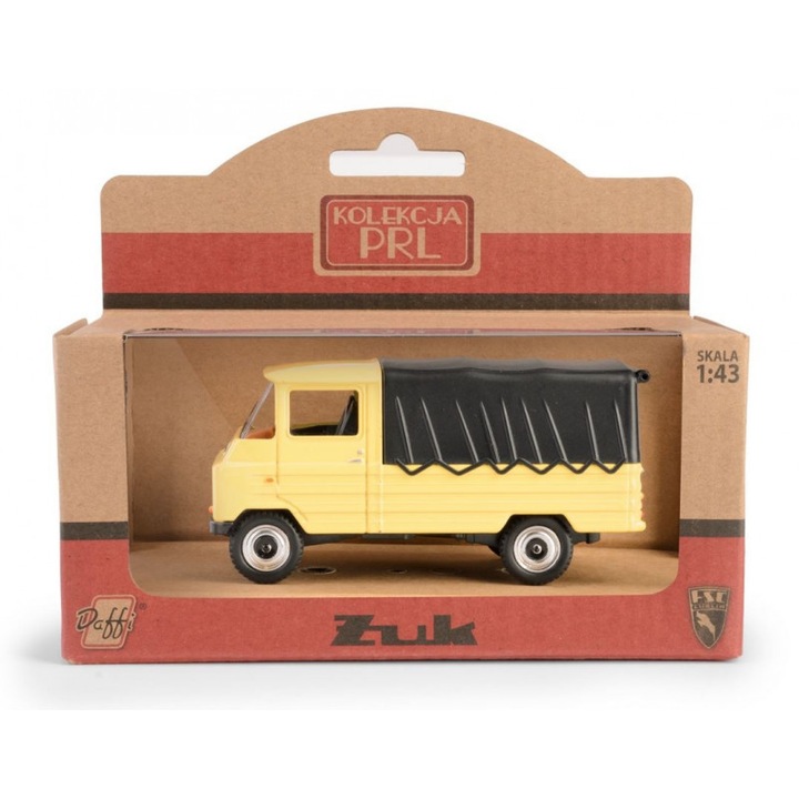 Автомобил Daffi, метал/пластмаса, жълт, 1:43, 3 години+