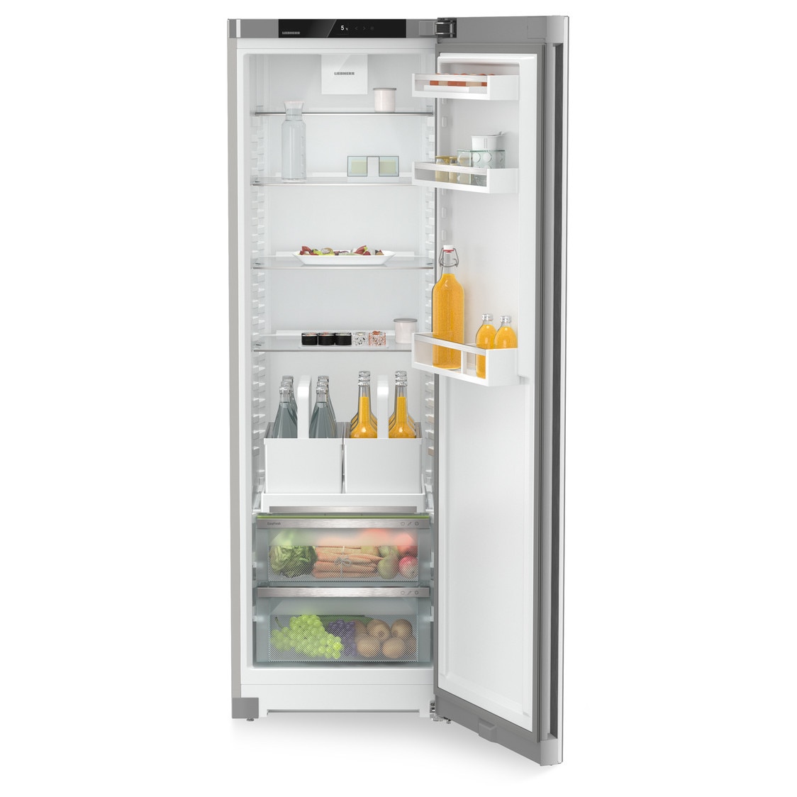 Frigider cu o usa Liebherr Rsfd 5220 Plus, 399 l, EasyFresh, BluPerformance, Clasa D, 185.5 cm, Inox look