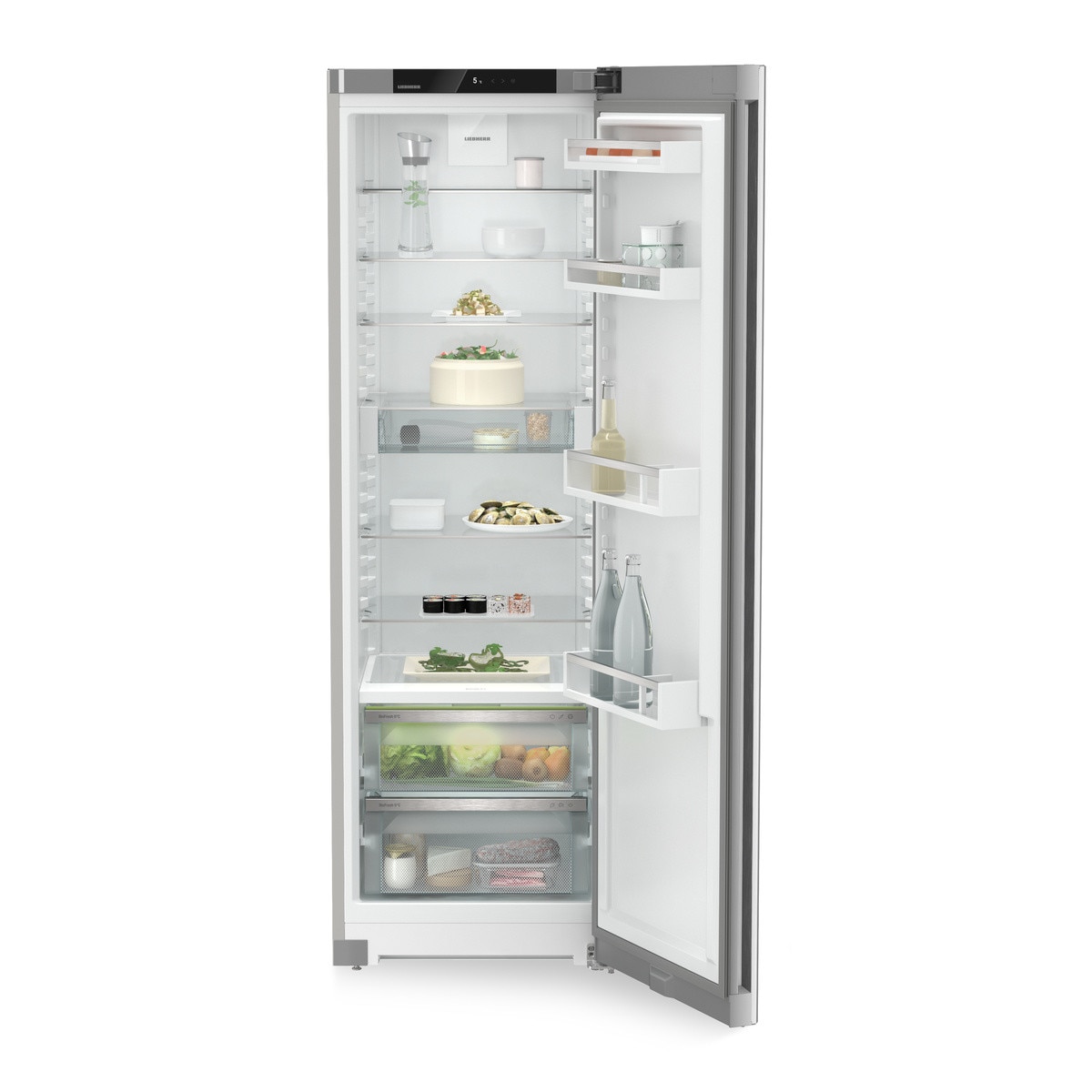 Frigider cu o usa Liebherr RBsfc 5220 Plus, BioFresh, 60 cm, 382 l, Sertar Meat & Dairy, SuperCool, Clasa C, SteelFinish
