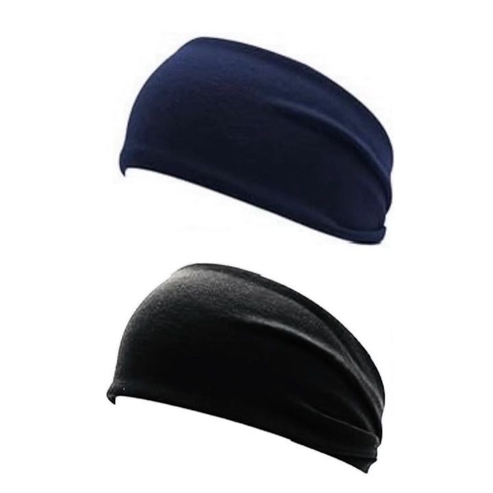 Комплект от 2 спортни бандани, висока еластичност, памук, многофункционални, унисекс