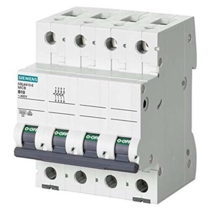 Siguranta automata 3P+N, 16A, curba de declansare C, capacitate de rupere 6kA, Siemens