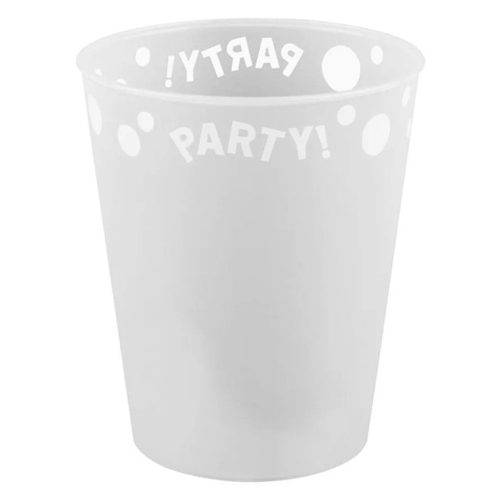 Бяла микро пластмасова чаша 250 мл