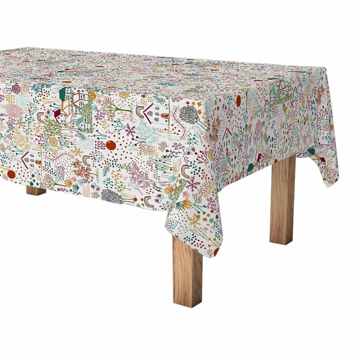 Material pentru fata de masa, Exma, Design nordic, Poliester, 140cmx25m, Multicolor