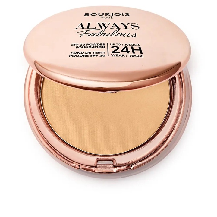 Fond de ten tip pulbere, Bourjois Always Fabulous SPF20, 410 golden beige, 7 g