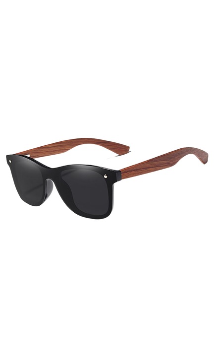 Ochelari de Soare Wayfarer Mirror Black Polarizati, Toc, Saculet si Laveta pentru curatare Protectie UV400