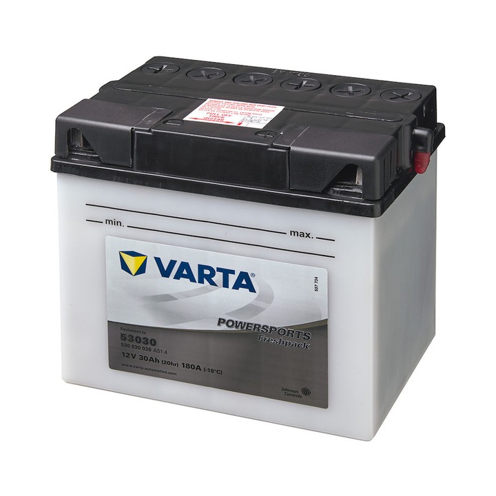 Baterie Varta Y60-N24L-A Powersports Freshpack 12V 30Ah, moto si ATV, 186x130x171