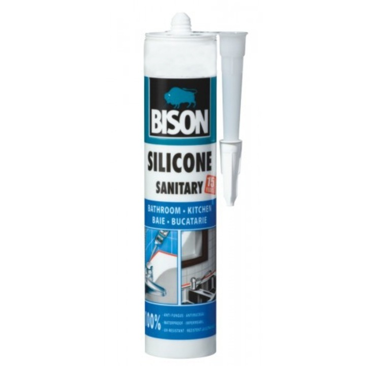 Silicon sanitar, maro, Bison Baie si bucatarie, interior / exterior, 280 ml