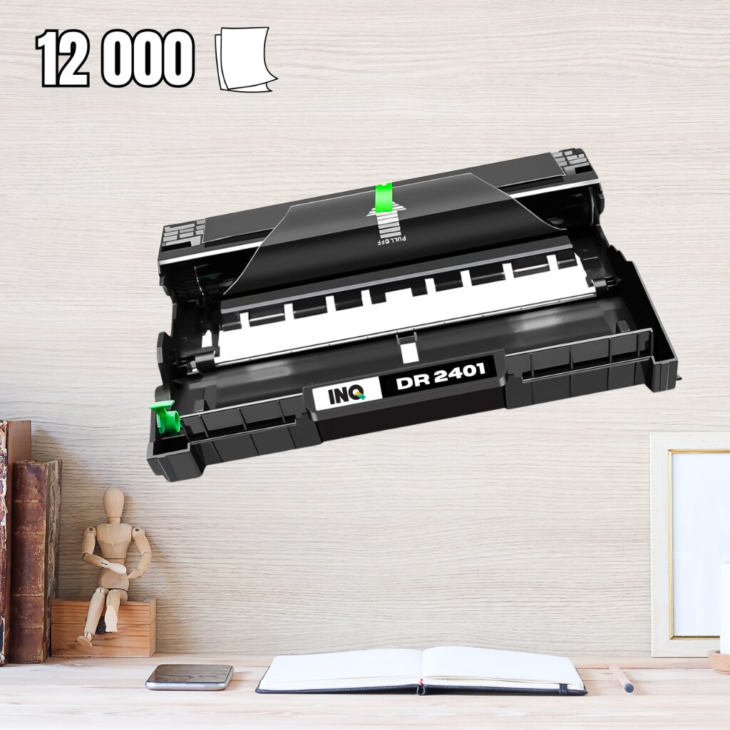 Image unit printer Brother DR2401 черен, 12 000 страници, ISO 14001 ...