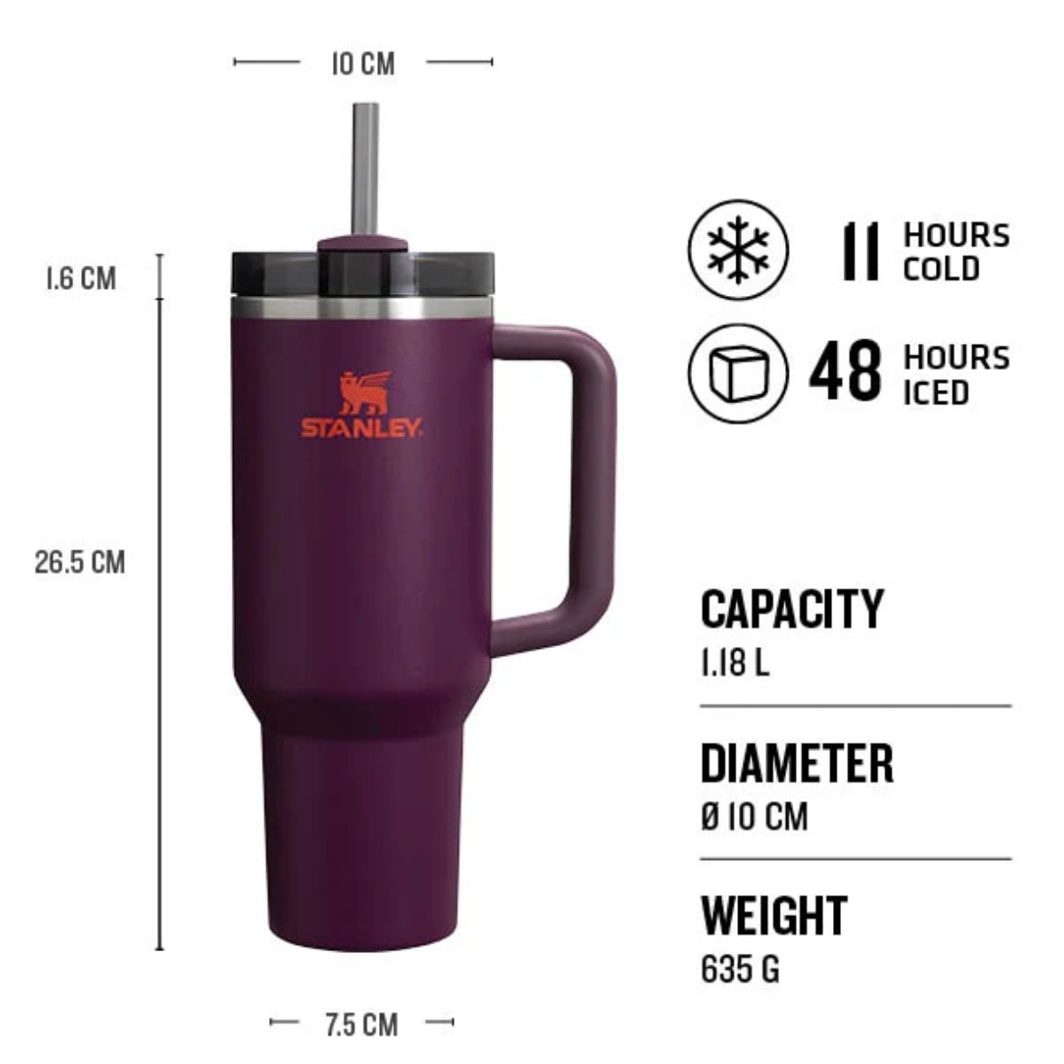 Cana Termos, Stanley Quencher H2.0 Flowstate™ Tumbler, 1.2 Litri ...