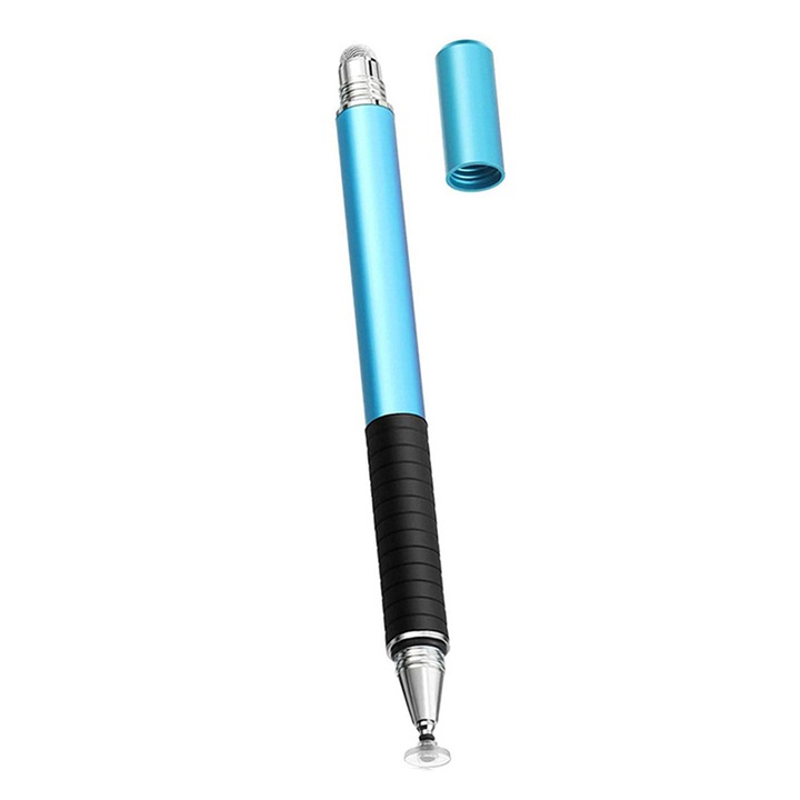 Stylus Ergonomic pentru Tableta sau Telefon, Scris Grafic, Desene, Schite, Prezentari, Optim Solution, Albastru Deschis