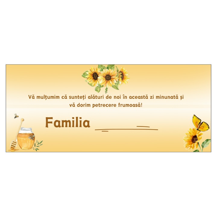 Set Plicuri de Bani, PBM19 Floarea Soarelui, Carton, 210 x 100 mm, galben, 10 buc