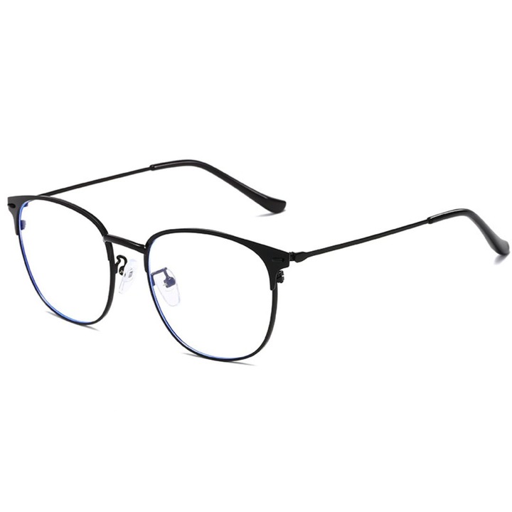 Ochelari Protectie Calculator, uVision Class Black, anti Lumina Albastra, Protectie ecran Telefon, PC, Toc si Test filtru lumina albastra inclus, marime universala