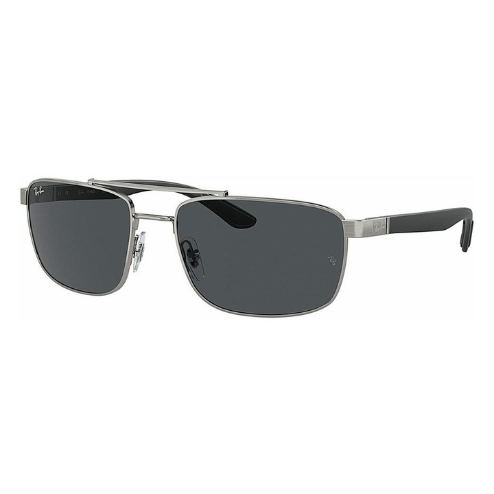 Ochelari de soare Barbati Ray-Ban RB3737 004/87, Gri, Aviator, 60 mm